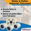 4 Stück Hubwagenrollen Polyamid Nylon 80 x 60 mm, Achse 20 Produktbild-Vorschau 5