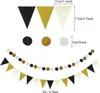 ZERODECO Party Dekoration Schwarz Gold Geburtstag Silvester Produktbild-Vorschau 5