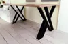 Stolové nohy kovové 2 ks – výška 72 cm x 70 cm, čierne, Náhľad obrázku produktu 5