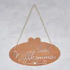 Schild Willkommen Herz 28,5x16cm Garten-Deko Türschild Produktbild-Vorschau 2