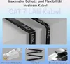 hb-digital Netzwerk Kabel 2m LAN Kabel Cat7 Patch Kabel Produktbild-Vorschau 4