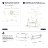 Diagrams showing installation steps for a range hood. Náhľad obrázku produktu