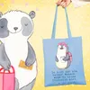 Mr. & Mrs. Panda Jutebeutel Studentin Herz - Sky Blue - Produktbild-Vorschau 2