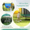COSTWAY Trampolin rechteckig, 3 in 1 Kindertrampolin mit Produktbild-Vorschau 7