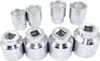 A set of chrome-plated socket wrenches is displayed against a white background. Anteprima dell’immagine prodotto