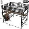 A diagram of a loft bed with an integrated desk, showing various dimensions and measurements. Anteprima dell’immagine prodotto