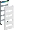 A metal rack with electrical components and a white panel with horizontal slots. Podgląd zdjęcia produktu