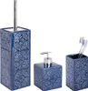 WENKO Badaccessoires Set, 3-teilig CORDOBA DARK BLUE Produktbild-Vorschau 1