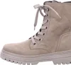 A close-up side view of a beige lace-up boot. Produktbild-Vorschau
