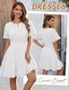 Vestido de verano para mujer - Cuello en V - Algodón - Vista previa de la imagen del producto 3