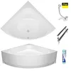 ECOLAM Badewanne Eckbadewanne DINA 140x140 cm + Schürze Produktbild-Vorschau 6