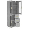 vidaXL Highboard gris béton 69,5x34x180 cm Bois composite Voir les images du produit 4