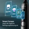 A close-up marketing image of a Philips Sonicare electric toothbrush, showcasing its smart screen features and different cleaning modes. Anteprima dell’immagine prodotto