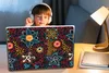 MuchoWow® Laptop Aufkleber Sticker Cover Blumen - Rot - Produktbild-Vorschau 3