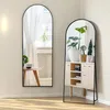 UnboxG Elegantné zakrivené stojace zrkadlo 177 × 77 cm v Náhľad obrázku produktu 2
