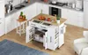 Isola da cucina Sweiko con ante a ribalta, carrello Anteprima dell’immagine prodotto 15