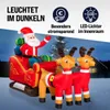 MONZANA® Aufblasbarer Weihnachtsmann mit Schlitten LED Produktbild-Vorschau 2