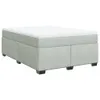Boxspringbett mit Matratze Hellgrau 140x200 cm Samt Produktbild-Vorschau 1