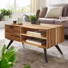 FineBuy Couchtisch Akazie Massivholz 95cm · Rechteckiger Produktbild-Vorschau 1