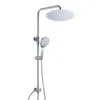 A chrome shower system with a rain shower head and a handheld shower head, shown against a white background. Anteprima dell’immagine prodotto