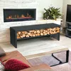 DanDiBo Étagère à bois de cheminée intérieure avec banc Voir les images du produit 8