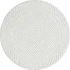 Teppich Hochflor Wohnzimmer - 200 cm Rund - Weiß/ Creme - Produktbild-Vorschau 2
