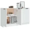 The Living Store Sideboards 2 Stk. Weiß 60x30x70 cm Produktbild-Vorschau 5