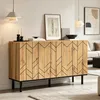 Merax Sideboard mit 3 Türen aus Spanplatte, Kommode mit Produktbild-Vorschau 1