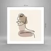 Poster - Poster ohne Rahmen - Linie Kunst Boho - 50x50 cm - Produktbild-Vorschau 4