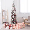 A decorated Christmas tree with presents and snowmen in a room. Produktbild-Vorschau