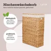 Wäschekorb mit Deckel Nischenwäschekorb Wasserhyazinthe Produktbild-Vorschau 1