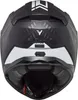 LS2 FF811 VECTOR II SPLITTER Integralhelm schwarz-weiss XL Produktbild-Vorschau 3