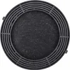 A top-down view of a round, black charcoal filter with a grated outer rim. Anteprima dell’immagine prodotto