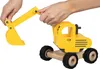 goki Bagger gelb Holz Gummmireifen 20x18x26cm Produktbild-Vorschau 4