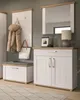 Garderobe Set 4-teilig "Mirano" weiß Lärche und Eiche Produktbild-Vorschau 1
