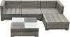 vidaXL Garten-Lounge-Set, 5-teilig, Poly Rattan, Grau, Produktbild-Vorschau 5