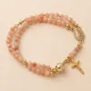 Handgemaakte armband met rozenkrans – ROSABRACE Pink Productafbeelding-voorbeeld 4