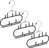 Relaxdays Gürtelhalter 3er Set, 5 Haken, Steg, rutschfest, Produktbild-Vorschau 1