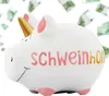 Lustige Spardose Sparschwein Schwein-Horn bunt 12,5 cm Produktbild-Vorschau 1
