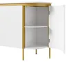 Merax Sideboard Kommode mit 4 Türen, ovale Anrichte mit Produktbild-Vorschau 6