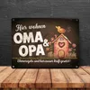 Hier wohnen Oma und Opa Metallschild in 15x20 cm - Produktbild-Vorschau 4