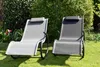 CHILLROI Schaukelgartenstuhl grau Gartenliege Liegestuhl Produktbild-Vorschau 4