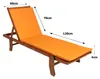 Kissen für Liegestuhl 190×60×4 cm – Orange bequeme Auflage Produktbild-Vorschau 7
