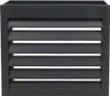 A dark gray metal planter box with horizontal louvers. Anteprima dell’immagine prodotto