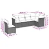 The Living Store 6-tlg. Garten-Sofagarnitur mit Kissen Produktbild-Vorschau 4
