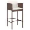 A single brown rattan bar stool with a white cushion is shown against a white background. Náhľad obrázku produktu