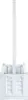 A white planter with a tall central divider, set against a white background. Náhľad obrázku produktu