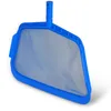 A blue pool skimmer net with a mesh screen is shown against a white background. Produktbild-Vorschau