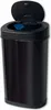 A black sensor trash can with its lid open, showing a blue sensor wave graphic. Náhľad obrázku produktu
