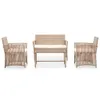 vidaXL 4-tlg. Garten-Lounge-Set mit Auflage Poly Rattan Produktbild-Vorschau 1